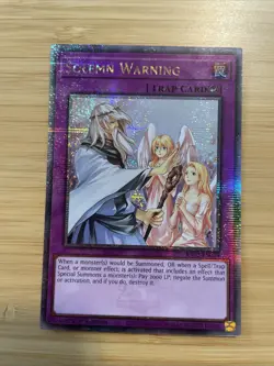 Solemn Warning (Quarter Century Secret Rare) RA02-EN078 1st Edition NM YuGiOh - Image 1