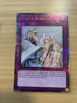 Solemn Warning (Quarter Century Secret Rare) RA02-EN078 1st Edition NM YuGiOh - Image 2