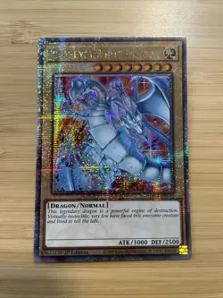 YuGiOh! Blue-Eyes White Dragon RA04-EN002 Quarter Century Secret Rare NM 1st Ed - Image 1