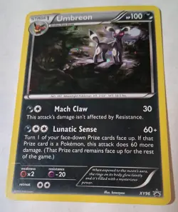 Pokemon TCG 2016. Umbreon Black Star Promo XY96 Cosmos Holo Promo Card LP - Image 1