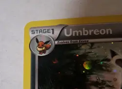Pokemon TCG 2016. Umbreon Black Star Promo XY96 Cosmos Holo Promo Card LP - Image 2