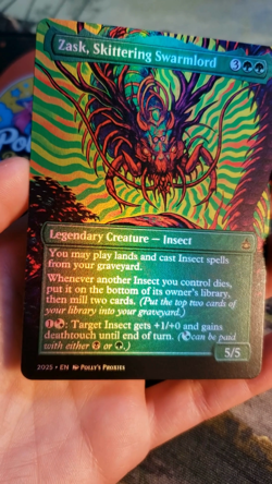 Zask, Skittering Swarmlord FOIL Proxy Card Metal Poster Psychedelic Art Design - Image 2