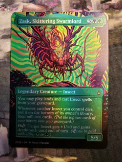 Zask, Skittering Swarmlord FOIL Proxy Card Metal Poster Psychedelic Art Design - Image 5
