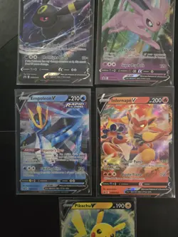 Pokemon TCG 2021-2023 Various Promo V Holo Cards Lot Of 5 - Pikachu V, Umbreon V - Image 3