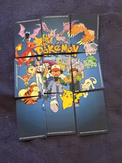 1999 Topps Pokemon 9-Card Complete Puzzle Set TV Animation Jesse James Oak +++ - Image 1