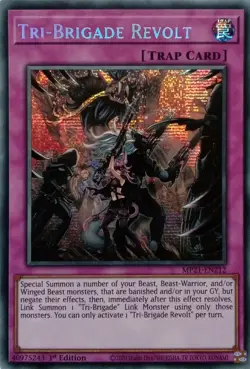 MP21-EN212 TRI-BRIGADE REVOLT SECRET RARE 1ST EDITION YuGiOh CARD - Image 1