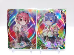 Goddess Story - Anime Waifu Trading Card - Rem & Ram - Image 1