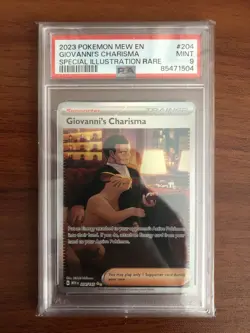 Pokemon Card Giovanni's Charisma 204/165 PSA 9 - Pokemon Scarlet & Violet 151 - Image 1