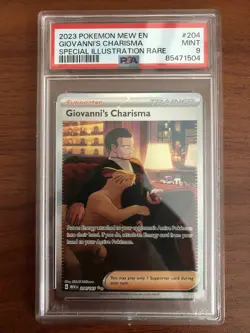 Pokemon Card Giovanni's Charisma 204/165 PSA 9 - Pokemon Scarlet & Violet 151 - Image 3