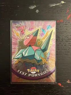 Pokemon Topps Chrome 2000 Card #137 Porygon Holofoil RARE Series 2 - Image 1