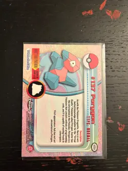 Pokemon Topps Chrome 2000 Card #137 Porygon Holofoil RARE Series 2 - Image 2