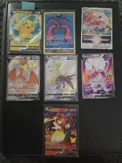Pokemon TCG 2021-2023 Various Promo V Holo Cards Lot Of 7 - Pikachu, Charizard - Image 1