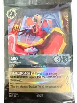 2025 Disney Lorcana D23 Promo Iago D23 Gold Member Exclusive Foil Card Sealed - Image 3