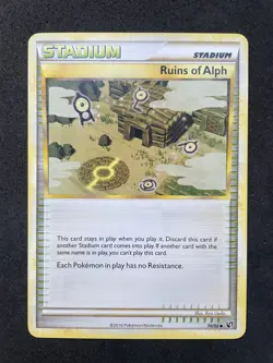 Ruins of Alph - Pokemon Card - 76/90 - HGSS Undaunted - Stadium Card - 2010 - Image 1