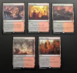 MTG Magic Set of 5 Rakdos Dual Lands EDH Commander Deck Staples Black Red Mana - Image 1
