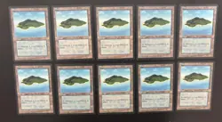 MTG 10X PORTUGUESE BLACK BORDERED ISLAND FBB MAGIC THE GATHERING BASIC LAND - Image 3