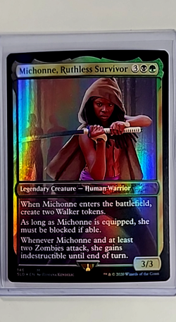 MTG Magic the Gathering Walking Dead Secret Lair Foil Michonne Ruthless Survivor - Image 1