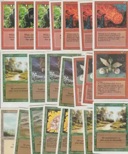 LOT x22 cartes MAGIC MTG REVISED ENGLISH 1994 EX-NM Fireball, Dragon Whelp... - Image 1