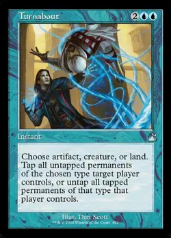 1x Turnabout - Retro Frame - Ravnica Remastered - Near Mint, English - MTG! - Image 1