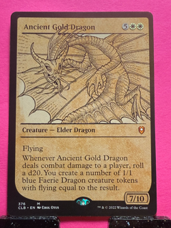 Ancient Gold Dragon (Showcase) Commander Legends: Battle for Baldur's Gate Reg - Image 1
