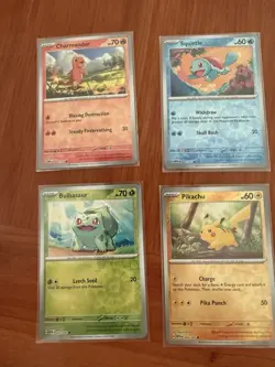 COSTCO Pokemon 151 Cosmos Promo Set Pikachu Squirtle Charmander Bulbasaur - Image 1