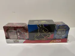 POKEMON CROWN ZENITH ETB Trading Cards TCG Costco 3 Pack Bundle + 2TINS NEW SEAL - Image 1