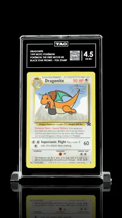 Dragonite 1999 WOTC Pokemon The First Movie #5 Black Star Promo TAG 4.5 WB Stamp - Image 4