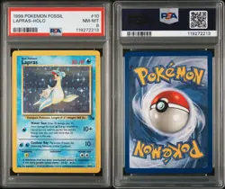 PSA 8 - Lapras 10/62 Fossil Holo Rare Pokemon TCG 1999 - Image 3