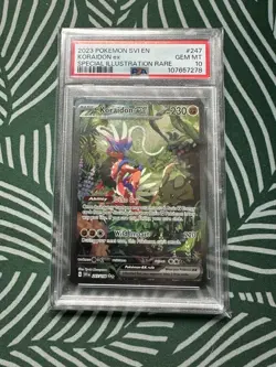Pokemon PSA 10 GEM Koraidon ex 247/198 Scarlet Violet Illustration Rare S#4143 - Image 1