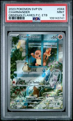 2023 POKEMON SVP OBSIDIAN FLAMES POKEMON CENTER ETB PROMO #044 CHARMANDER PSA 9 - Image 1