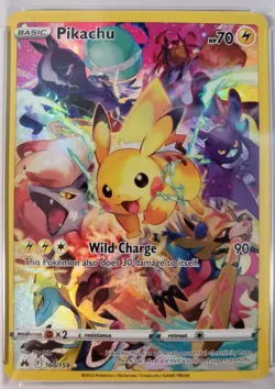 2023 POKEMON SWORD & SHIELD CROWN ZENITH #160 FULL ART/PIKACHU PSA 10 - Image 3