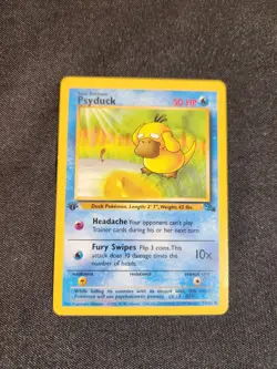 1st Edition Psyduck 53/62 Pokemon TCG WOTC Base Set Fossil LP - Image 1