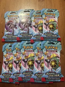 Pokemon Journey Together Single Booster Packs Sealed 9x - Image 1
