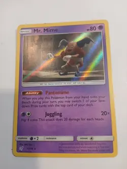 Pokemon TCG Mr. Mime Detective Pikachu 11/18 Holo Rare - Image 1