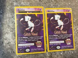 (2) Sealed "Catch Mew" Pokemon MEWTWO Black Star Promo Movie WB Stamp - Image 1