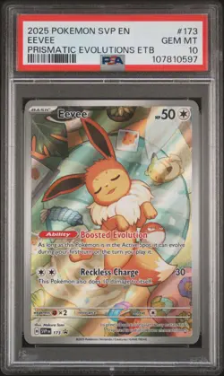 2025 POKEMON SVP EN-SV BLACK STAR PROMO #173 EEVEE PSA 10 - Image 1