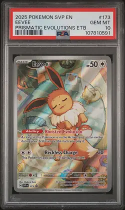 2025 POKEMON SVP EN-SV BLACK STAR PROMO #173 EEVEE PSA 10 - Image 1