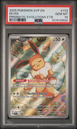 2025 POKEMON SVP EN-SV BLACK STAR PROMO #173 EEVEE PSA 10 - Image 1