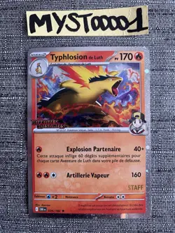 Carte Pokemon Typhlosion De Luth 034/182 STAFF Rivalites Destinees Francais - Image 1