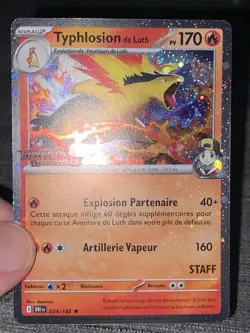 Carte Pokemon Typhlosion De Luth 034/182 STAFF Rivalites Destinees Francais - Image 3