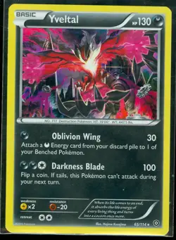 Pokemon YVELTAL 65/114 - XY Steam Siege - RARE HOLO - MINT - Image 1