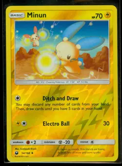 Pokemon MINUN 54/168 - Celestial Storm - Rev Holo - MINT - Image 1