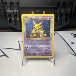 1999 Pokemon Base Set Alakazam Shadowless 1/102 Heavily Played-Moderately Played - Image 1