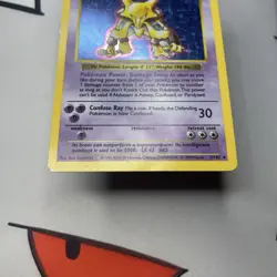 1999 Pokemon Base Set Alakazam Shadowless 1/102 Heavily Played-Moderately Played - Image 4