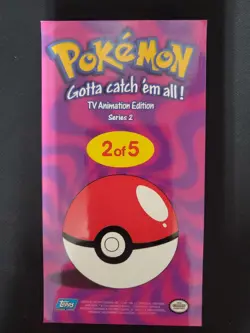 2000 topps Animation Tin Topper Box Ash Pikachu jumbo tv pokemon #2 Chrome D431 - Image 2