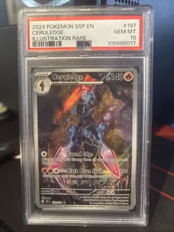 2024 Pokemon SSP en Surging Sparks Illustration Rare Ceruledge #197 PSA 10 - Image 1