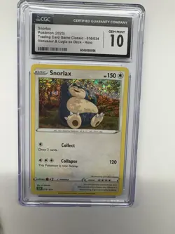 2023 Pokemon Snorlax #016/034 English CGC 10 - Image 1