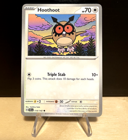 Pokemon TCG - Hoothoot - Stellar Crown 114/142 - Uncommon - NM / MINT - Image 1