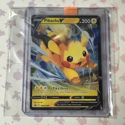 Pokemon TCG Pikachu V SWSH Black Star Promos SWSH285 Holo Promo - Image 3