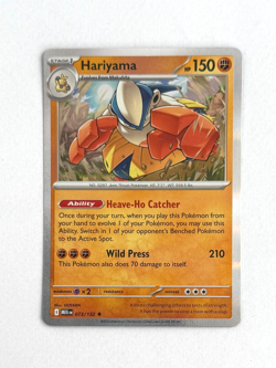 Pokemon TCG Hariyama 073/132 Holo Rare ME01: Mega Evolution - Image 1